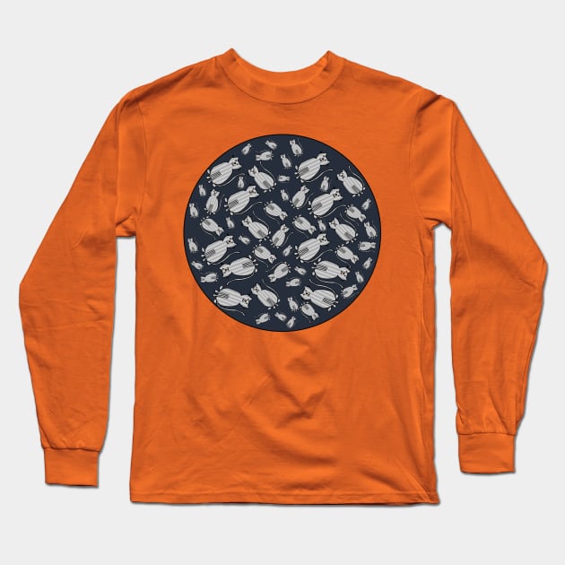 Circle of Cats Long Sleeve T-Shirt by ellenhenryart